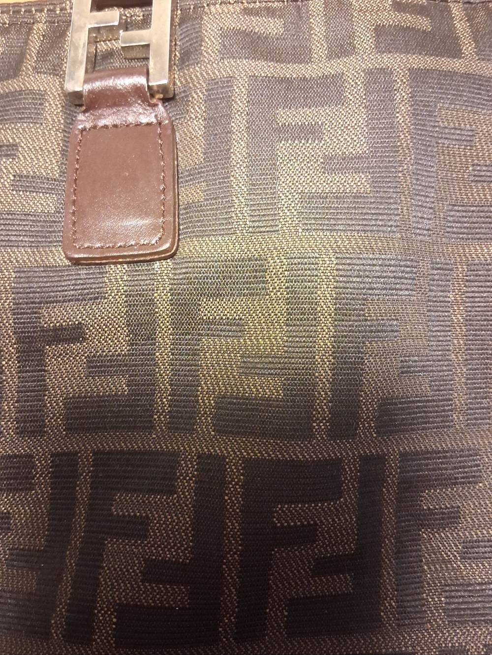 Vintage Fendi Designer-Style Brown Monogram Tote Bag - Picture 3 of 8